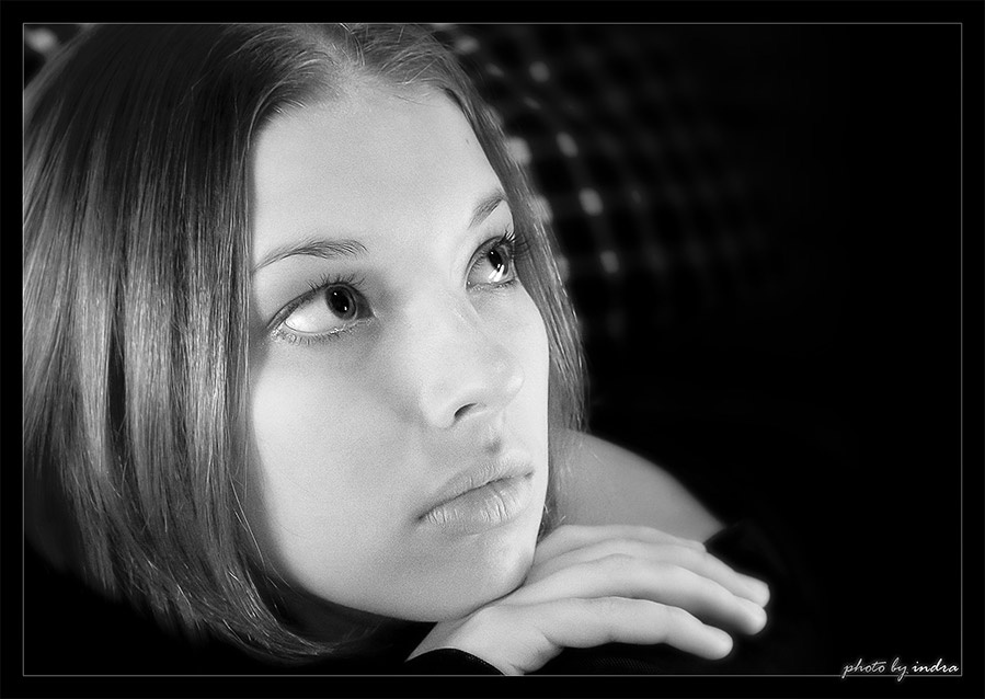 nata BW девушка глаза чб