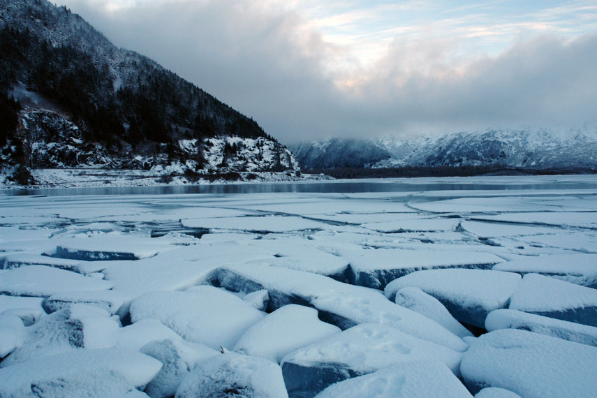 Ледник Portage, Alaska Portage Glacier Alaska
